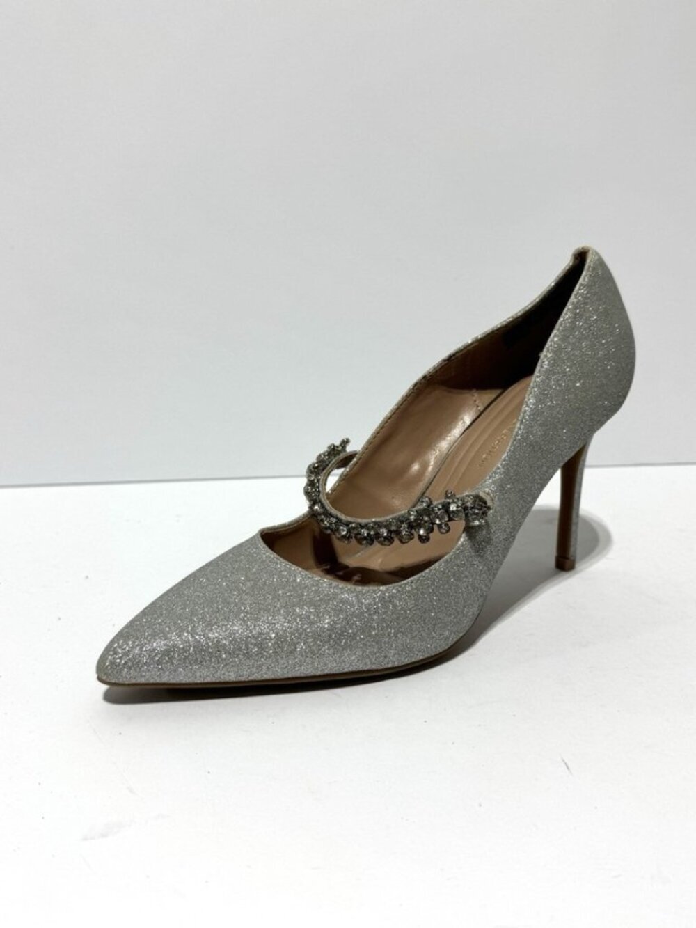 BCBGeneration Womens Branda Pump Heels Silver Size 6.5 M